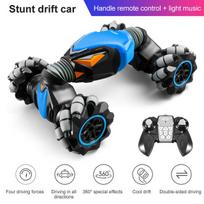 Naujas RC automobilis 4WD radijo valdymo kaskadininkų automobilio gestų indukcinis sukamas visureigis lengvos muzikos dreifuojantis žaislas dideliu greičiu laipiojantis RC automobilis Handle remote control 1 battery mėlyna