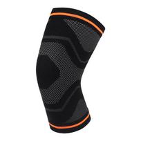 1pc Breathable Knit Knee Pad Compression Leg Sleeve Support Bandage Protector For Running Jogging Hiking Football XL black
