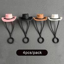 4PCS Silicone Cowboy Hat Straw Covers Cap Topper Dust Proof Protector Cap 4pcs/pack gray