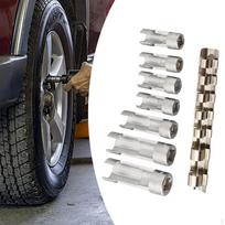 7 Pieces Fuel Line Socket Wrench Set Silver Professional for 3/8  Screwdrivers Accessory Supplies