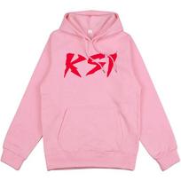 Hip Hop Rapper KSI Hoodies Heavy Mental Fashion Unisex Graphic Clothes Winter Fleece Hooded Pullover Casual Men Hoody XS rožinė
