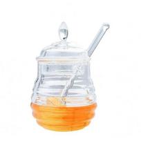 245 ml medaus permatomo puodo sulčių sirupo uogienės stiklainio buteliuko laikymas su maišymu