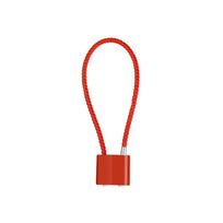 With Keys Safely Lock Adjustable Helmet Lock Portable Steel Wire Padlock 25cm raudona
