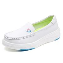 Nurse Shoes Women's Popcorn Soft Sole Breathable Four Season White Casual Thick Sole Work Women's Shoes 41 beige