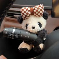 Pliušinis šuniuko delninukas dekoracija automobilio valytuvo posūkio signalo jungiklio dekoracija mielas bantelis šuns automobilio valytuvo lėlė interjero aksesuarai