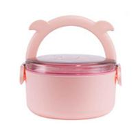 Useful BPA Free Easy To Clean 3 Colors Nordic Style Spoon Included Bento Container for Outdoor Bento Container Single Layer rožinė