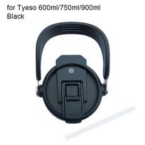 Aptaškymui atsparūs puodelio dangteliai, skirti Tyeso 600/750/900/1050/1200 ml buteliukui black for 600/750/900ml gray