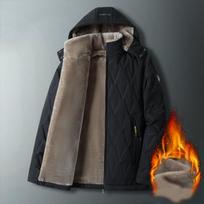 Vyriški storas šiltas bomber tipo švarkas vyrams sutirštintas šiltas pliušinis parkas su gobtuvu vilnos vyriški švarkai viršutinė apranga XXXXXL juoda