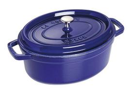 Cocotte - STAUB - Ovale - 29cm - 4,25L - Bleu Intense - Fonte Emaillée juoda