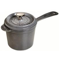 Saucière en fonte emaillée - STAUB - 14 cm - Griežtas grafitas - Didelė talpa 1,2 l