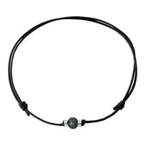 Vėrinys - Perlinea - Tahitio auginamas perlas A+ - 10-11 mm - Vaškuota medvilnė - Sidabras 925 juoda