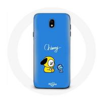 Coque Maniacase pour pour Samsung Galaxy J7 2017 Bangtan BTS BT21 Chimmy Jimin Fond Bleu - juoda
