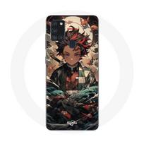 Coque Maniacase pour Samsung Galaxy A21s demon slayer Tanjiro anime juoda