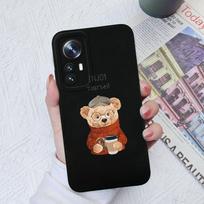 „Xiaomi 10 11 12 13 Lite 12S Pro Ultra“ telefono dėklų dangtelis „Cute Bear“ atsparus smūgiams skystas silikonas, minkštas matinis, apsaugantis nuo kritimo, skirtas „Xiaomi Shell“ buferiui Xiaomi Mi 6X