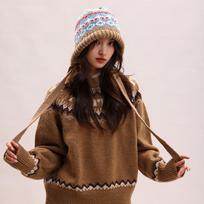 Bag Hat~A Dual-Purpose Hepburn Style Lazy Strap Stacking Hat For Women, Sweet Autumn And Winter Warm And Versatile Woolen Hat one size