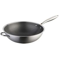 Nerūdijančio plieno wok dujinė viryklė keptuvė kinų elektrinei virtuvei indai nelipnus tradicinis indukcinis kaitlentė 59.50X34.00X10.00CM