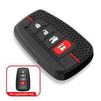 „Toyota Rav4“, „Corolla“, „Camry“, „Avalon“ automobilių aksesuarų raktų pakabukas, nuotolinio valdymo pulto apsauga, lygus silikoninis, juodas juoda