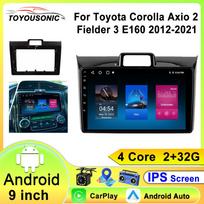Automobilinis Android skirtas Toyota Corolla Axio 2 Fielder 3 E160 2012 - 2021 Automobilinis radijas Stereo pagrindinis įrenginys Multimedijos grotuvas GPS navigacija BT 4 core 1GB+32GB carplay blue