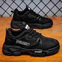 Fashion New Designers Action Leather Sneakers Shoes Men Outdoor Casual Shoes Man Trendy Leisure Footwear Male Walking Shoes 39 juoda