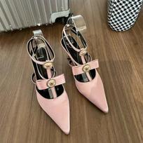 Fashion Ladies Summer New Fashion Slim Fit High Heel Sandals Pointed Satin Sexy Wedding Party Women's 39 Women's Sandals 34 rožinė