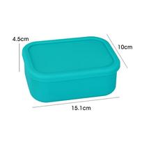 Silicone Bento Boxes Lunch Container,  Leak-Proof Lunch Container, BPA-Free, Dishwasher Safe blue