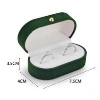 Velvet Trinket Box Ring Box Papuošalų organizatorius Dvigubi žiedai Boxjewelry Box as the picture white