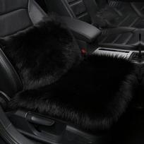 Ilga žieminė pliušinė automobilio sėdynės pagalvėlė iš vienetinės vilnos imitacijos vilnos atlošo automobilio pagalvėlė neslystanti, sutirštinta šilta pliušinė pagalvėlė