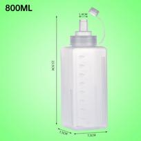 Stiklainis su dangteliu, didelio skersmens, plastikas, 800/1000ml, virtuvės reikmenys, virtuvės prieskonių buteliukas, laikymo buteliukas, apsaugotas nuo dulkių White