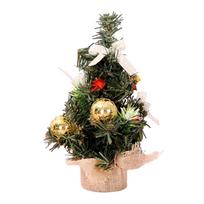 20cm Mini Desktop Burlap Base Christmas Tree Fashion Festival Party Decoration For Bedroom As Shown black