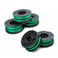Replacement Black 5Pcs Grass Trimmer Dual Line Spools for Decker DF-080-BKP žalia
