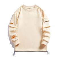 New Fashion Brand Fake Two-piece Sweatshirt for Men Spring and Autumn New American High Street Couple Versatile Long-sleeved Sweatshirt S