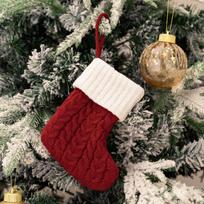 Kalėdinės kojinės Mezgimas Raudona snaigė Abėcėlės raidės Kalėdų puošmena namams Kalėdų eglutės papuošalai Dovana Navidad Natal papuošimas blank
