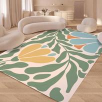 Abstract Boho Flowers Area Rug Aesthetic Floral Carpets for Living Room Bedroom Non Slip Doormat for Outdoor/indoor Floor Decor 40X60cm-16x24in