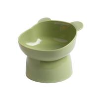Dog Food Bowl Ant-skid Heighten Food Grade No Odor Large Capacity Feed Water Neck Protection Dog Bowls Pet Feeder Pet Supplies žalia
