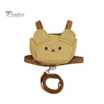 Naminių gyvūnėlių kuprinė su diržu antkakliu Animacinių filmų šunų dresavimo skanėstų maišelis Užkandžių krepšelis Lauko kelionių šuniuko kuprinė su traukimo virve ruda