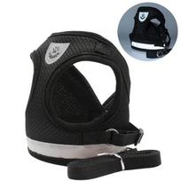 New Breathable Cat Harness And Leash Escape Proof Pet Clothes Kitten Puppy Dogs Vest Adjustable Easy Control Reflective Cat Harn XS pilka spalva