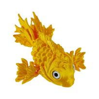 3D spausdintos auksinės žuvelės daugia sąnarių veiksmo figūrėlės su simuliacinėmis akimis Dekoratyvinė auksinės žuvelės figūrėlė PLA Namų biuro dekoras