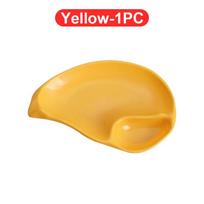 Creative Shell Dish Plastic Dumpling Plates With Vinegar Discs Sushi Fries Breakfast Dried Fruit Bone Spitting Dishes Tableware brown