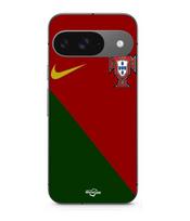 Case - MANIACASE - Google Pixel 9 - Silicone - Black - Portugal Pattern juoda