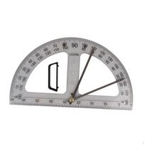 Math Geometry Ruler Protractor Angle Measurement Big Size Multifunction Teaching for Office gray