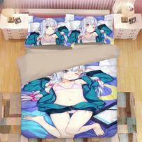 Kawaii Izumi Sagiri 3D Anime Print Bedding Set Duvet Covers Pillowcases One Piece Comforter Bedding Sets Bedclothes Duvet Cover 70x133cm 2pcs