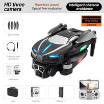 Nauja Mini M2 Drone 8K Triple HD kamera 4K Professional Optical Flow WiFi FPV kliūčių išvengimo šepetėliu nuotolinio valdymo keturkopterio žaislo dovana 1 Battery juoda