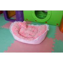 Lace Ingot Dog Kennel Warm Cat Kennel Pet Kennel Dog Mattress Pet Supplies Winter 45 * 55cm pink