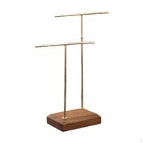 Auskarų laikiklis Stovas Metalinis Papuošalų Prekybos Daugiafunkcinis Tualetinis staliukas 2 Laywer Brown Wood beige