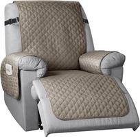 1 Seat Non-Slip Recliner Chair Cover Reversible Sofa Cover Pets Kids Children Dog Cat Furniture Protector Couch Cover 1 Seat gray