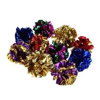 6 vnt. Mylar blizgučio folijos kamuoliukai katėms, kačiukams, garsinis žaislas, traškantis popierius, šlamantis
