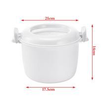 Microwave Oven Rice Cooker Multifunctional food Steamer pot Bento Lunch Box white