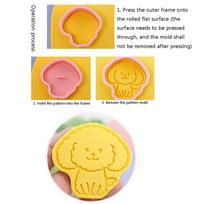8PCS 3D Dog Bakeware Biscuit Mold DIY Cookie Tools Gift Cake Decorating Tool multi