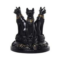 Egipto Bast Cat Crystal Ball stendas, dervos figūrėlė namų dekoravimui One Size