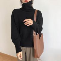 Fashion Solid Lazy Style Turtleneck Knitted Sweater Women Autumn Thickened Loose Women's Winter Pullovers Sweaters Winter Warm Casual Jumpers 25640 One Size juoda
